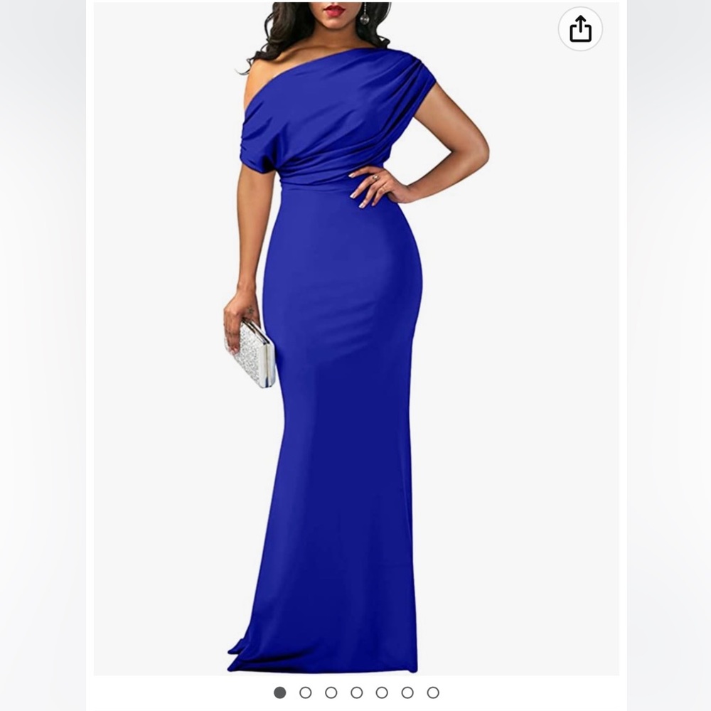 Sleeveless off shoulder long formal dress
